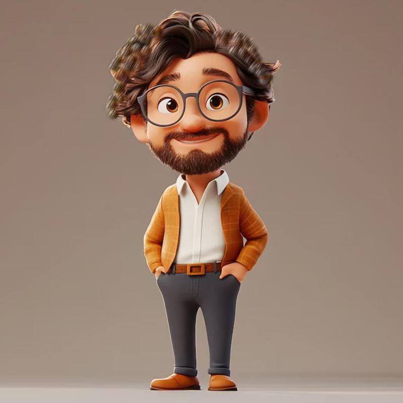 Fun 3D cartoon illustration