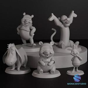 Winnie the Pooh and Friends - 3D Printable STL Character Set