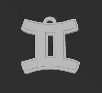 Gemini keychain necklace HD 5