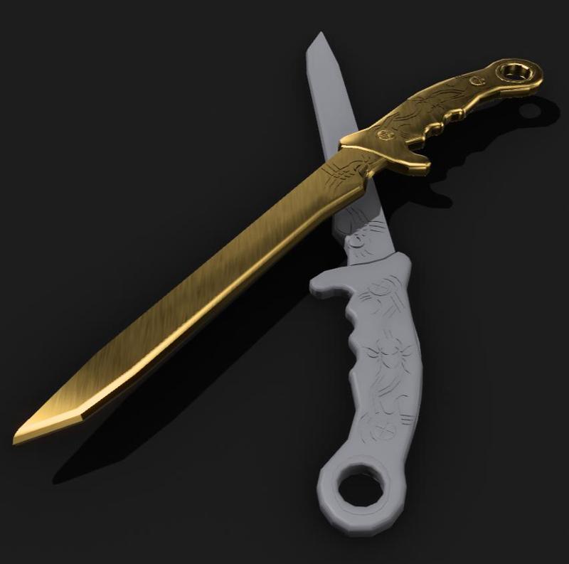 Historical Tribal Machete Knife ( 1/1 Size )