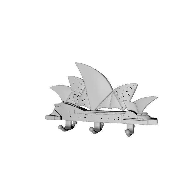 Sydney Opera House Inspired Wall Hook Design