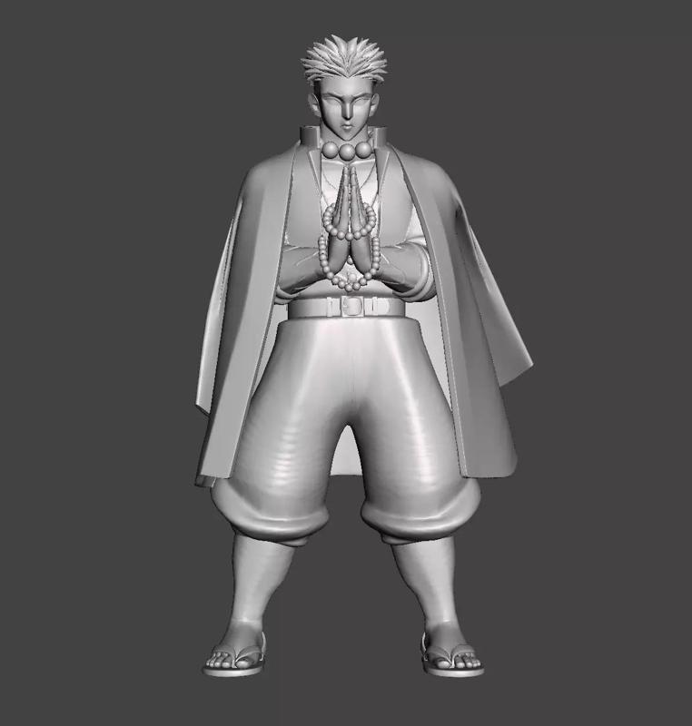 Gyomei Himejima Stone Hashira 3D Model