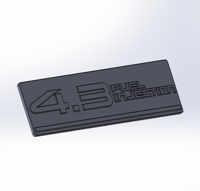 Emblem 4.3 Fuel injection 45x140mm