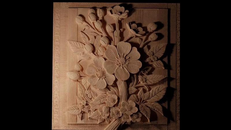Cherry Blossom CNC 3d Print High Relief Sand Casting