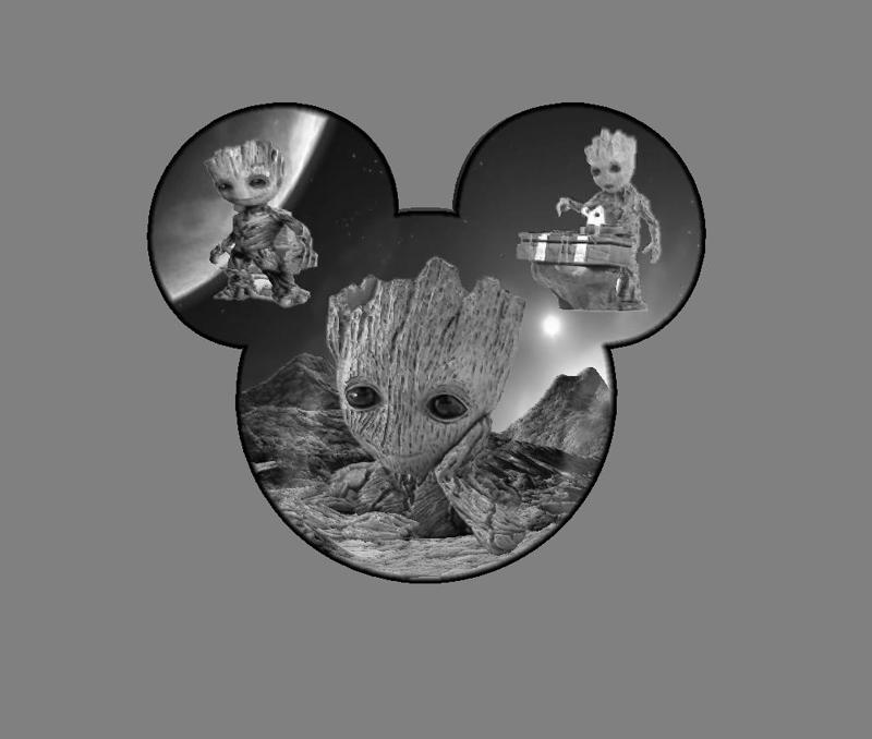 lamp "balloon" lithophanie groot head of mickey