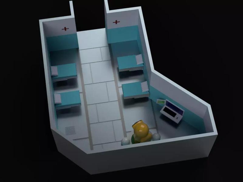Among Us Med Bay Diorama 3D Printable Model