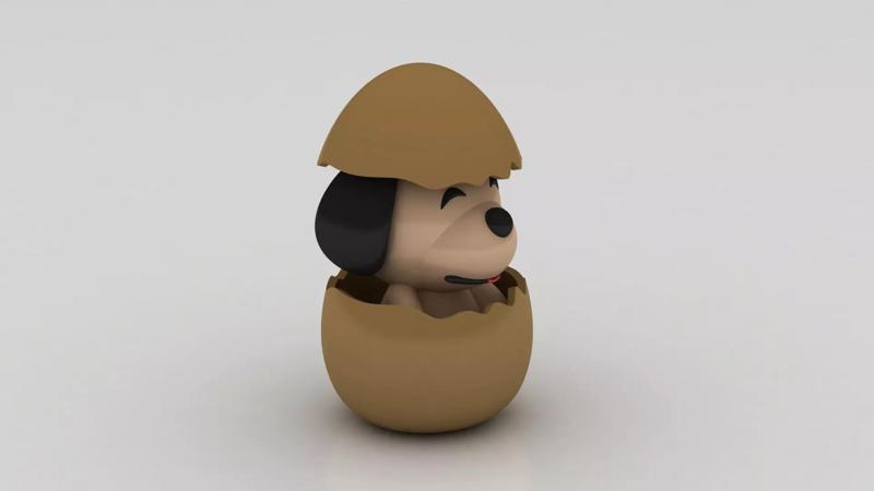 3D cute puppy toy 3D printable model
