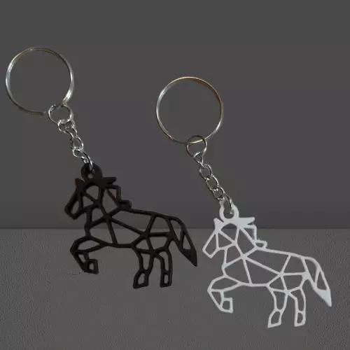 horse rider keychain