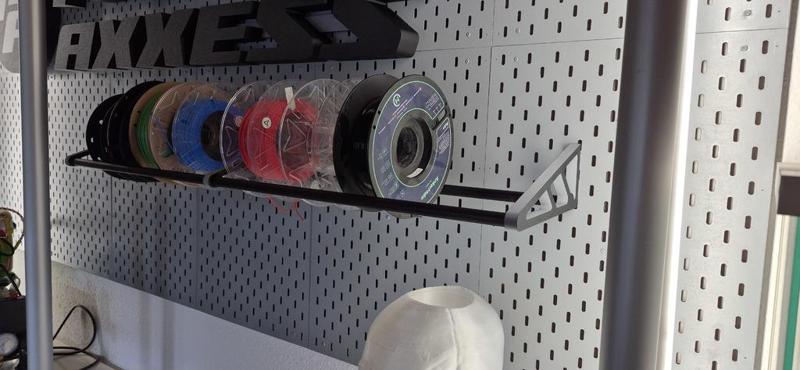 filament spool holder variable for IKEA Skadis pegboard
