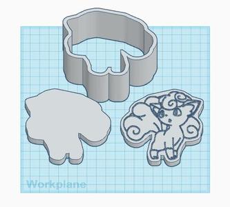 Pokemon: Alolan Vulpix 3 Piece Bath Bomb Mold