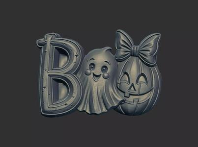 boo pumpkin ghost cnc model