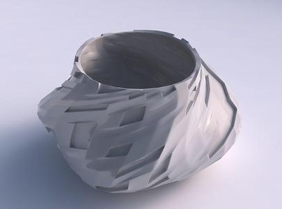 Bowl twisted elipse with cavities