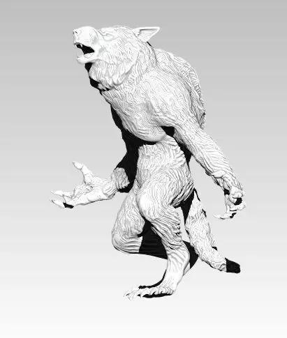 WareWolf statue Realistic