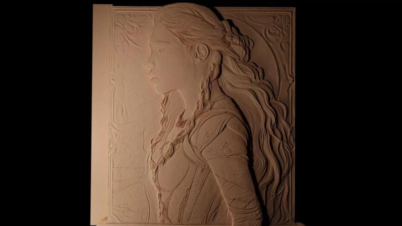 Daenerys Targaryen GOT CNC 3d Print High Relief Sand Casting