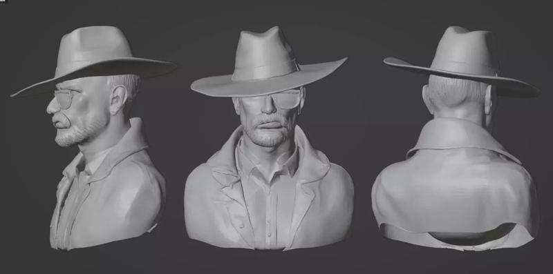 Walter White Heisenberg Bust - Breaking Bad 3D Printable Model