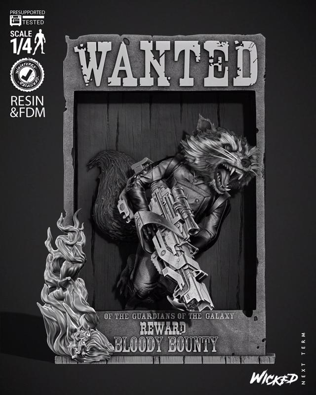 Wicked Marvel Rocket Bust Poster