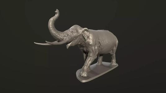 Sinomastodon elephant with tusks