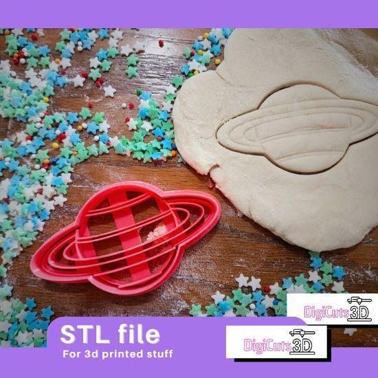 Saturn cookie cutter STL File -  Cookie Cutters of the Space
