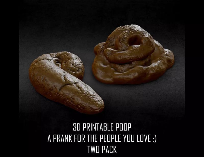 3D PRINTABLE POOP PRANK TWO PACK