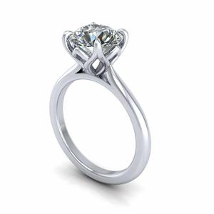 Solitaire Twist Prong Engagement Ring R2