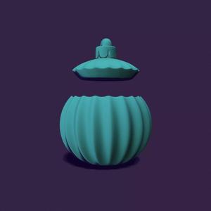 Christmas ball candle holder with vertical stripes