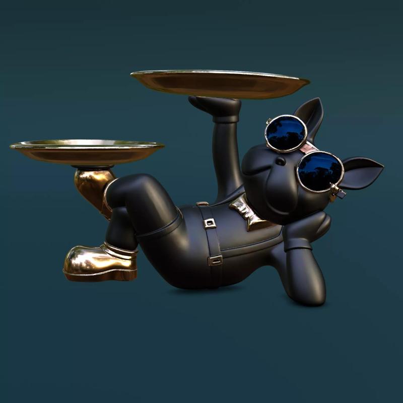 Bulldog Butler with Double Tray