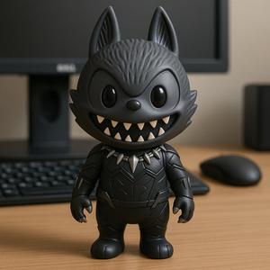 Labubu Marvel - Black Panther DC Comics  statue - 3D print