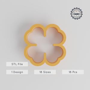 Four Leaf Clover Shape Cutter Set, 18 Sizes, Ideal for Cookies, Fondant & Clay, Lucky Clover, Shamrock, Fortune Leaf Design