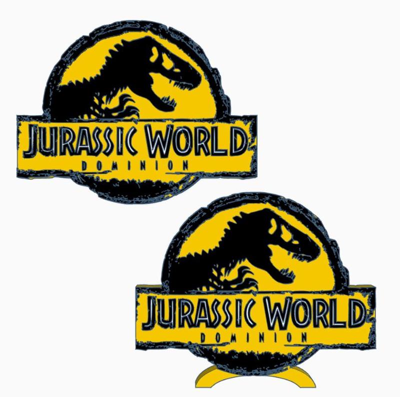 JURASSIC WORLD DOMINION V2 Logo Display by MANIACMANCAVE3D