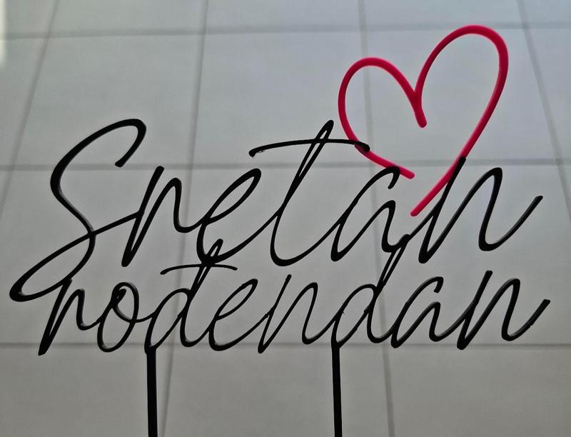 Sretan rođendan sa srcem -  topper