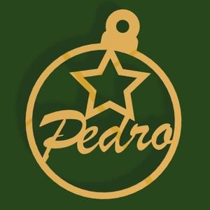 CHRISTMAS TREE BALL WITH STAR NAME PEDRO
