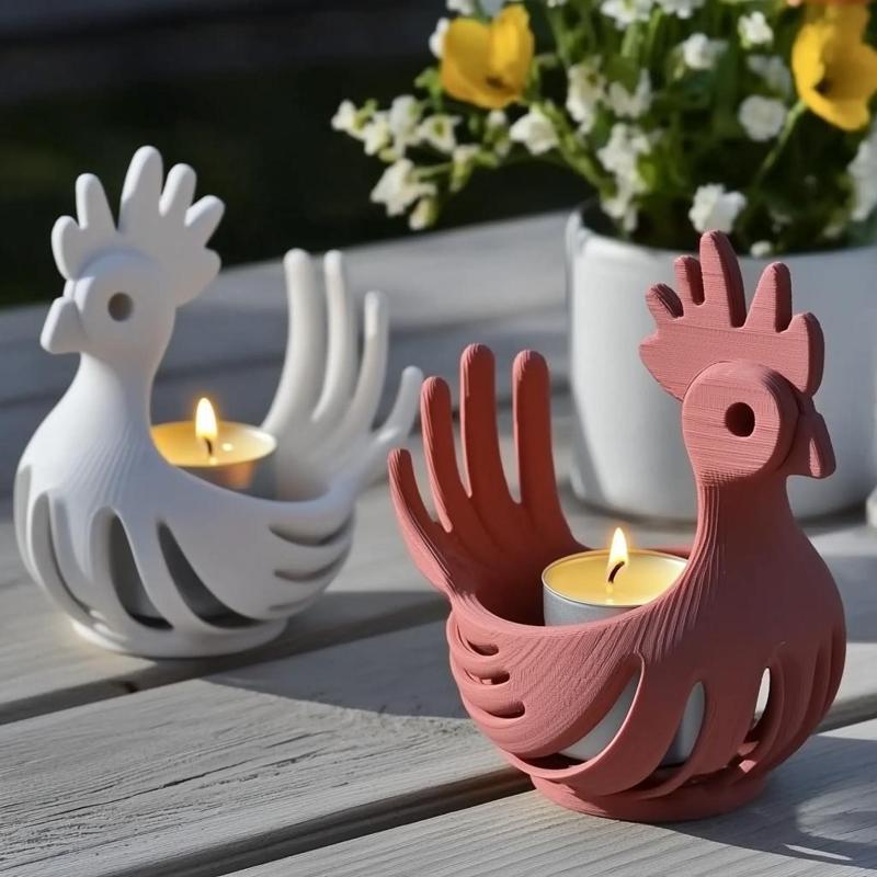 Rooster Candle Holder – Elegant and Playful Home Decor
