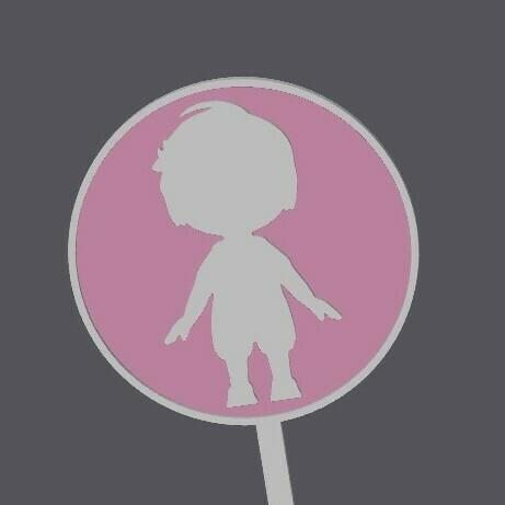 Cocomelo Duo - Cupcake Topper - Nina