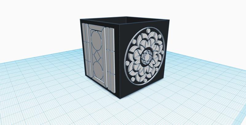 Mandala floral decoration, vase with two sides, flower pot, candle holder, bowl support