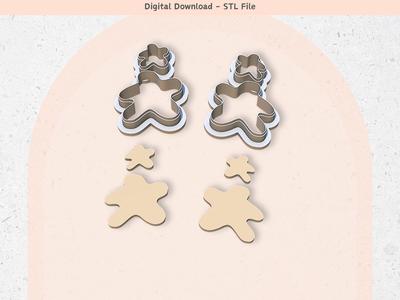 Organic Clay Cutter for Polymer Clay | Organic 02 Digital STL File | Clay Tools | 6 Sizes Summer Clay Cutters, 2 Cutter Versions