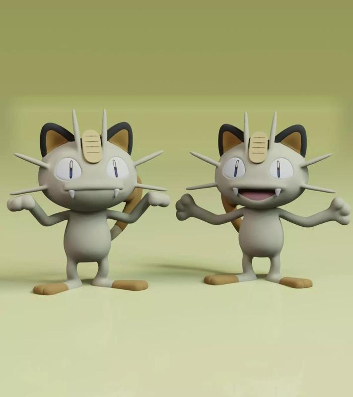 Meowth Pokemon Fanart 2 Poses
