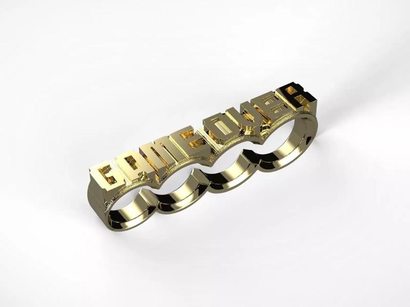 GAME OVER Cosplay Faux Brass Knuckles
