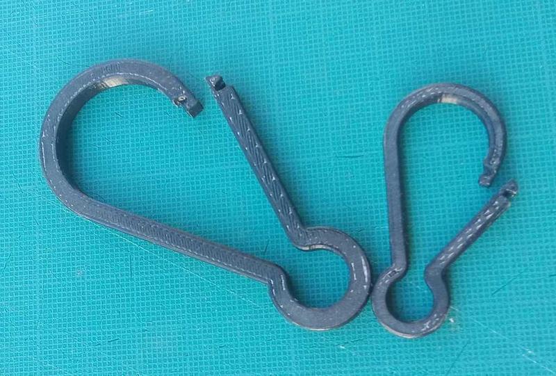 Carabiner original steel shape, mousqueton forme d&#039;origine