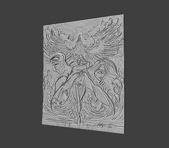 X-Men Relief Frame for 3D Printing