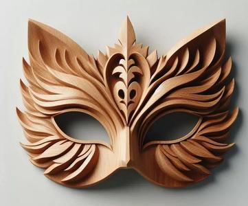 Ornate Wooden Animal Mask