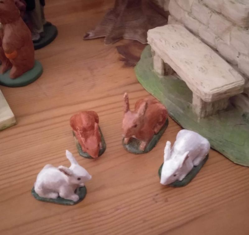 Rabbits for santons 7cm