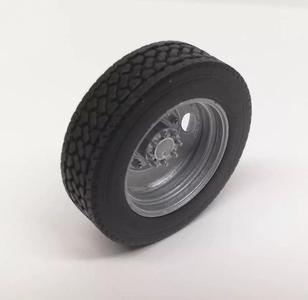 Printable 2-hole front and rear truck wheels with tires