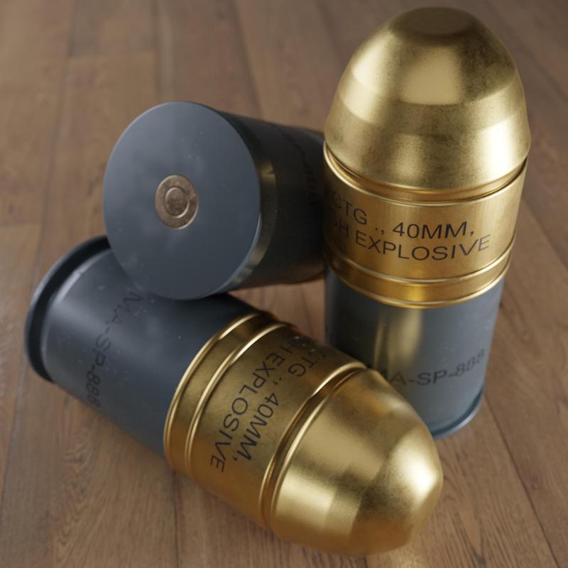 40mm Grenade-Launcher ammo ( Ammunition-Prop ) 1/1 Size