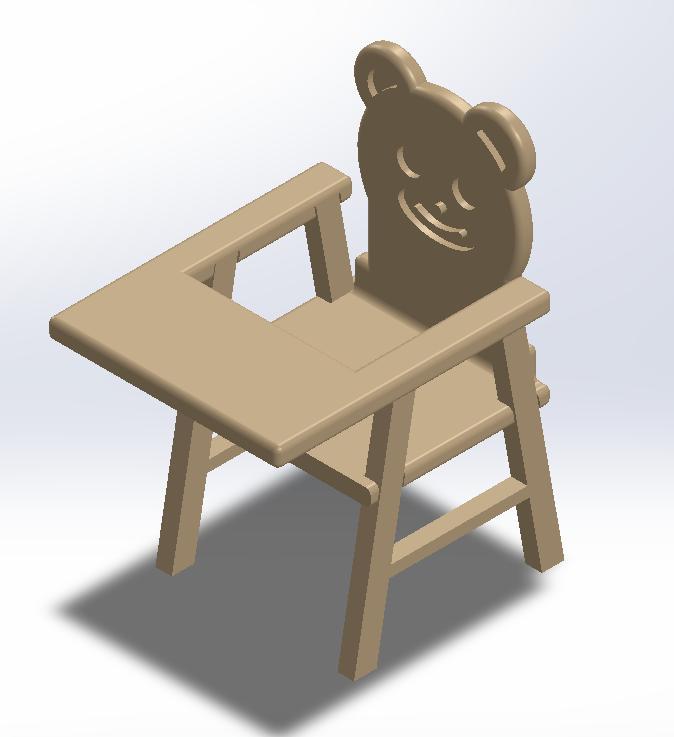 Teddy bear dining chair for sylvanian families