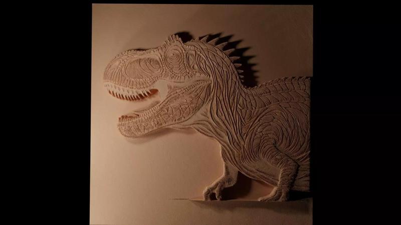 Giganotosaurus CNC 3d Print High Relief Sand Casting