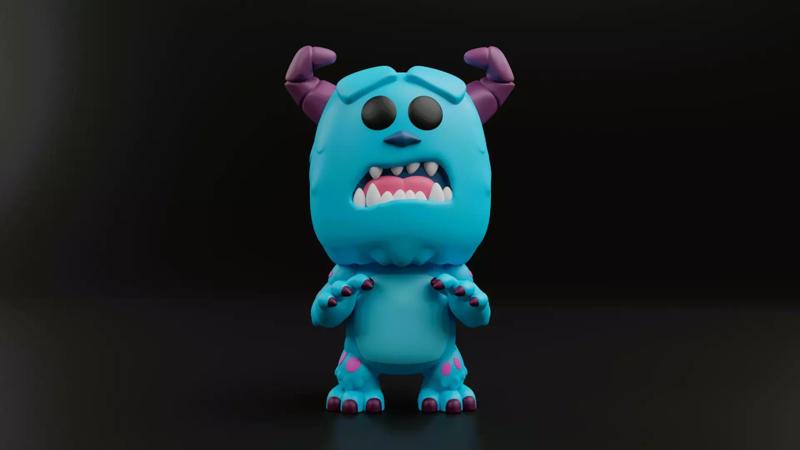 sulley funko pop from the movie monsters inc