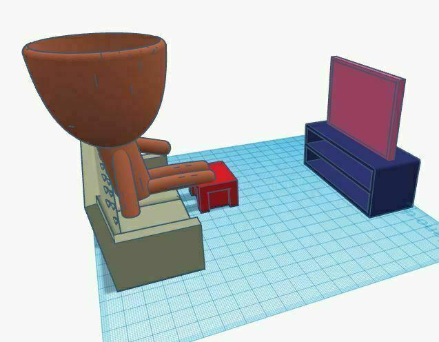 Robert Plant watching TV