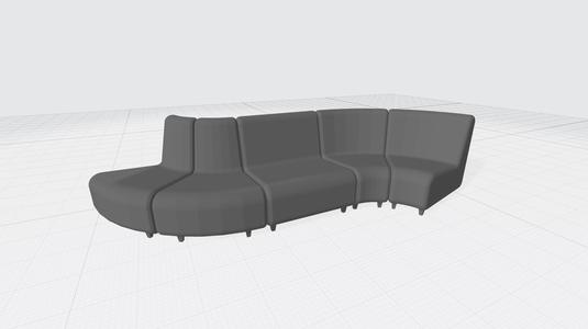 CHAIR + MODULAR SOFA /person included/