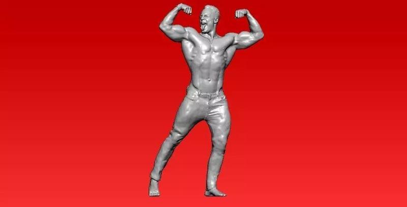 Muscular athlete model - 3D print