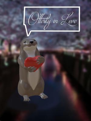 Otter with heart shaped stone